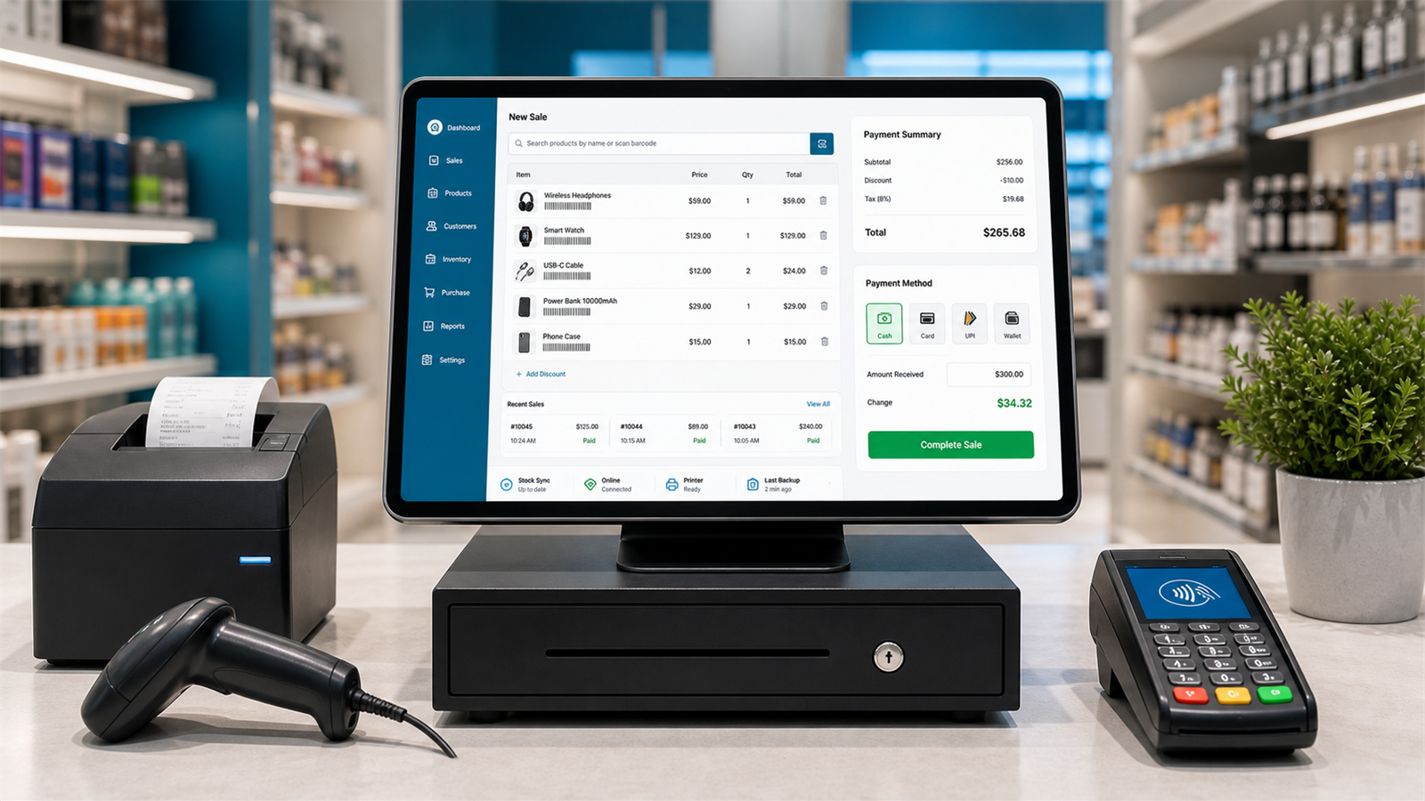 BayziBook point of sale ERP module