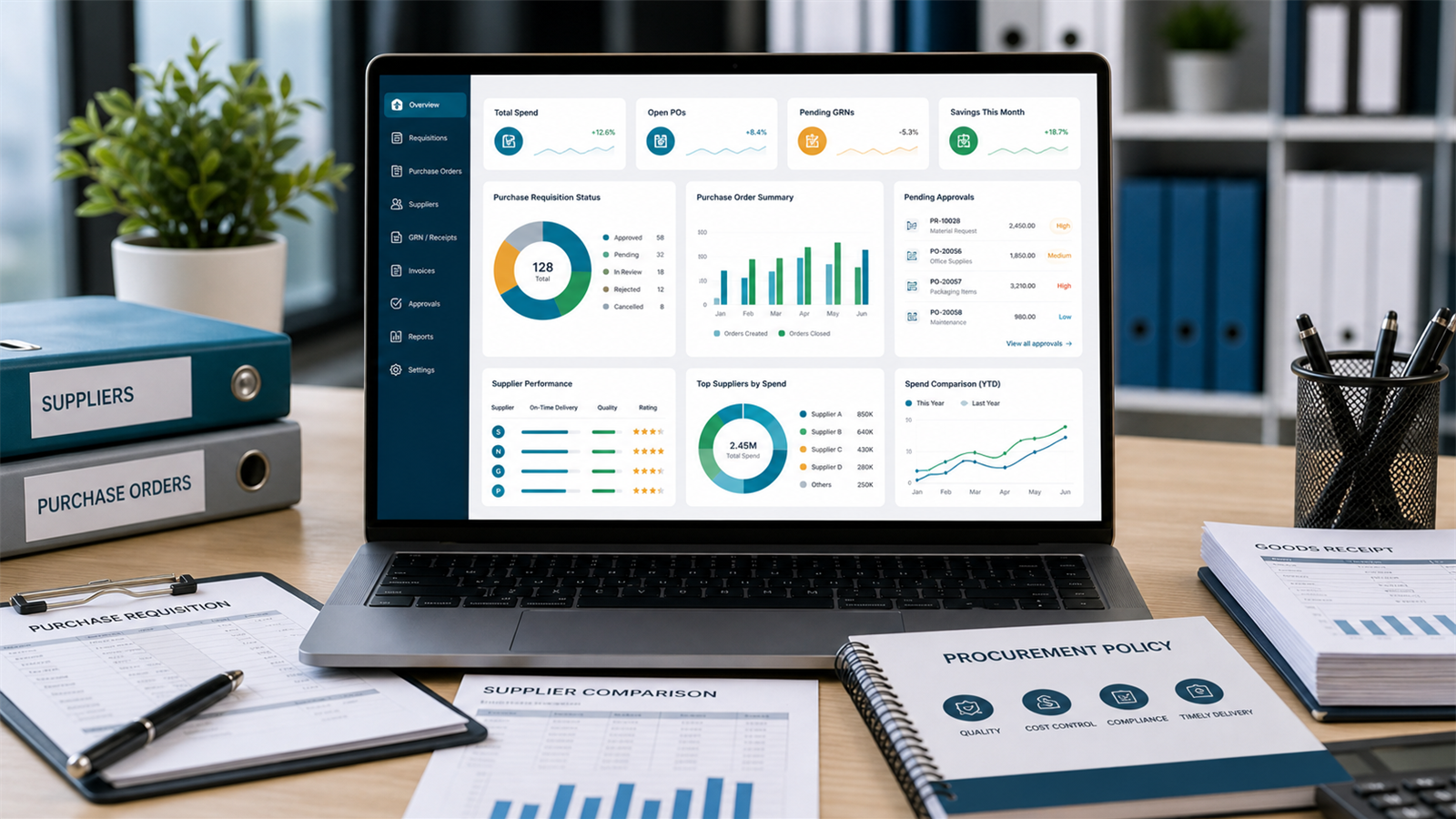 BayziBook purchase management ERP module