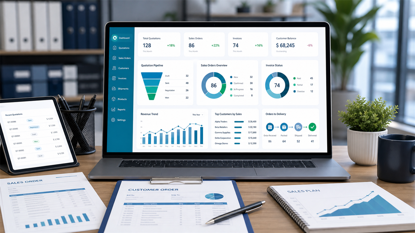 BayziBook sales management ERP module